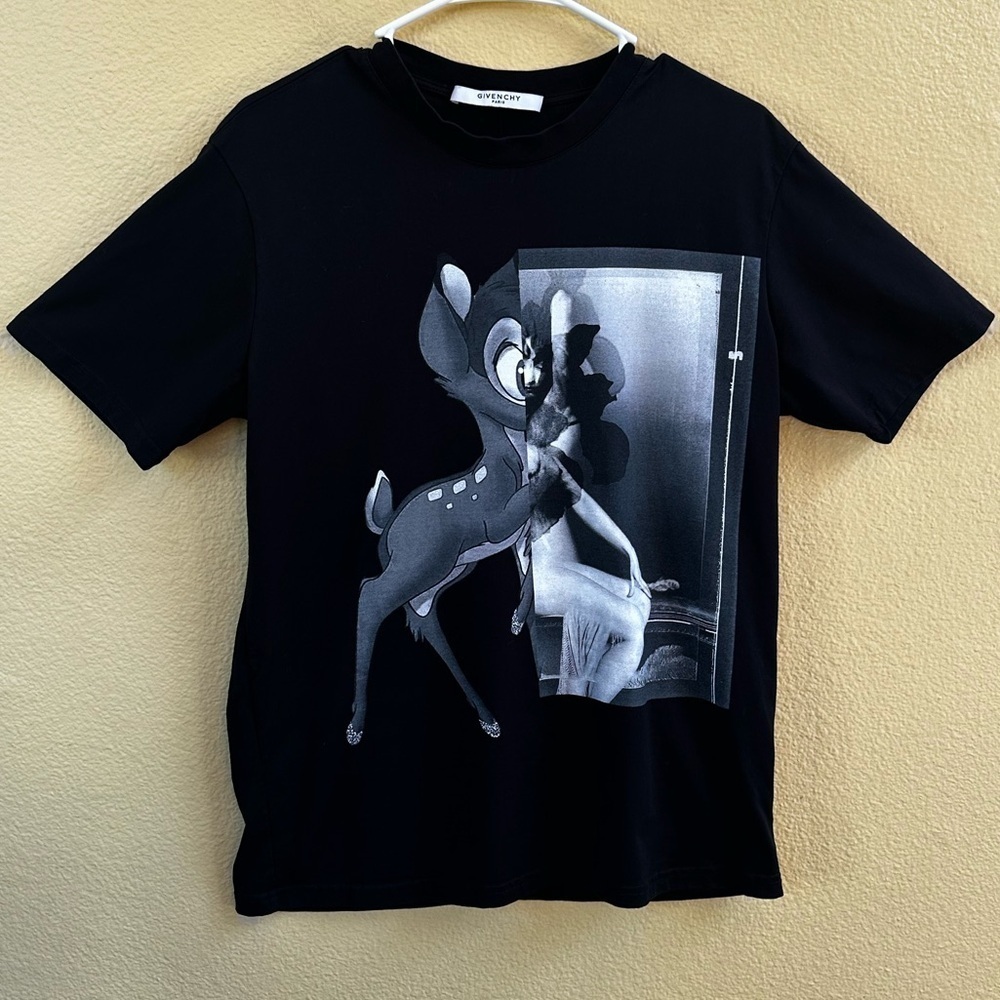 Givenchy X Bambi Disney Short Sleeve Black T Shirt Bambi Graphic Size XS EUC - Picture 3 of 8